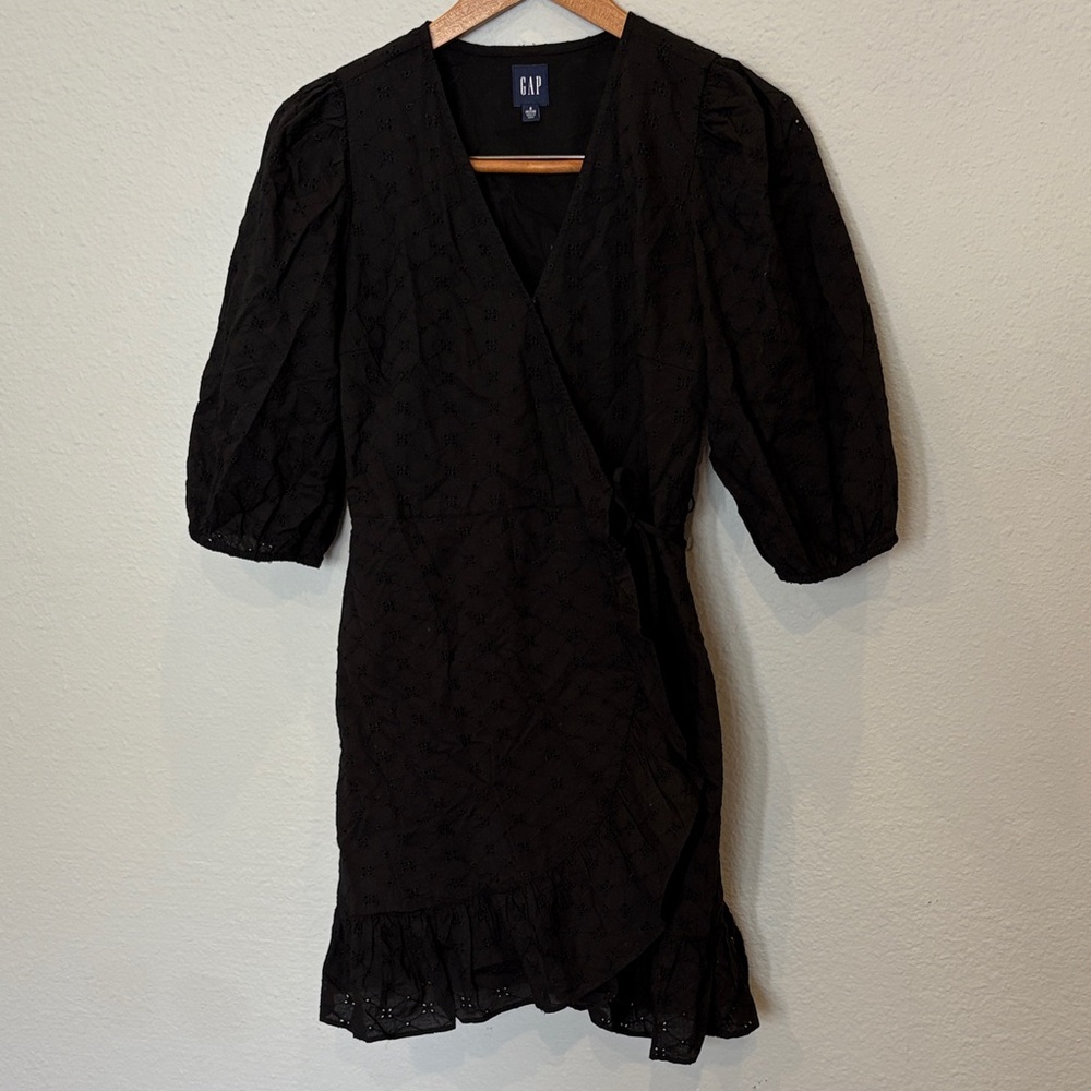 NWOT GAP Black Eyelet Mini Dress